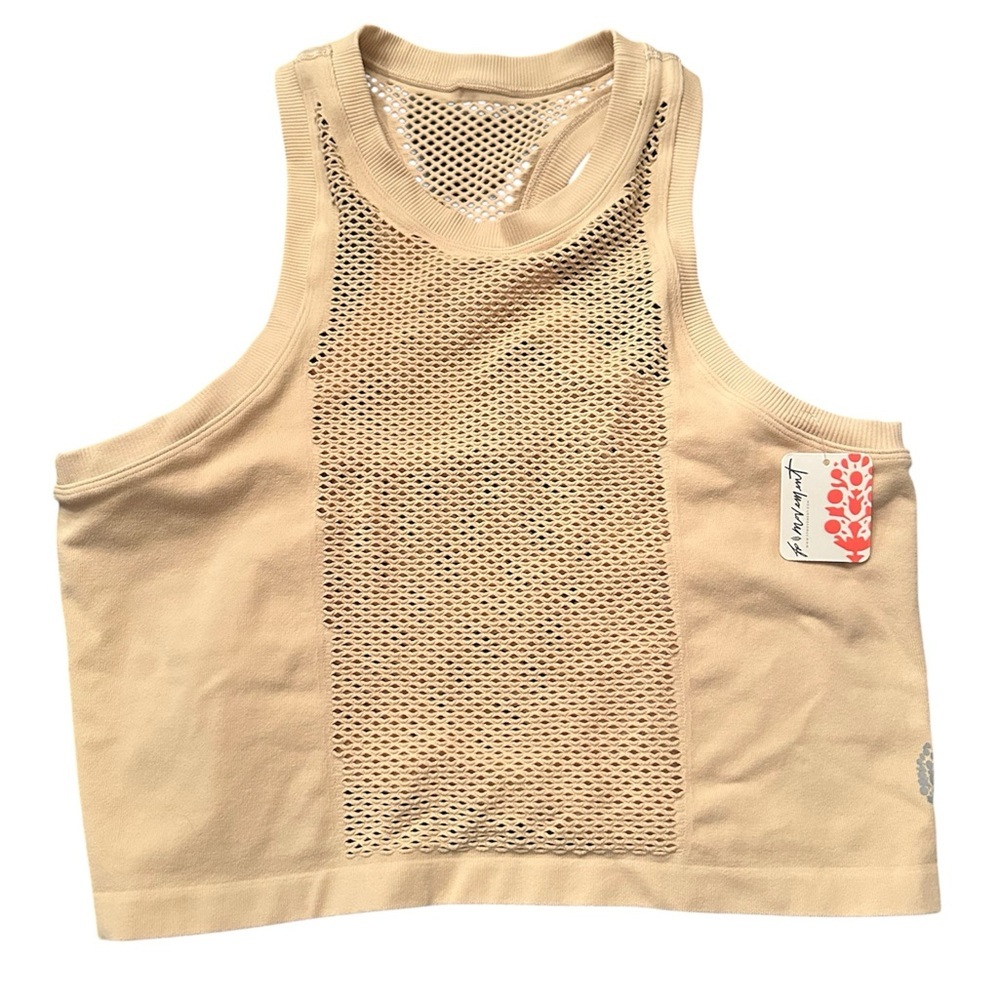 NWT FP FREE PEOPLE Free People Movement Mesh In Session Tank beige/tan - Picture 4 of 5